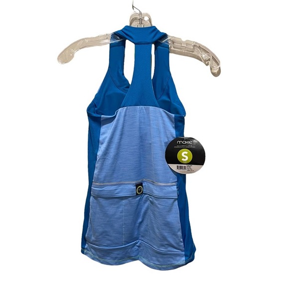 Moxie Cycling T Back Tank Top Azure Blue Size Small - Picture 6 of 8